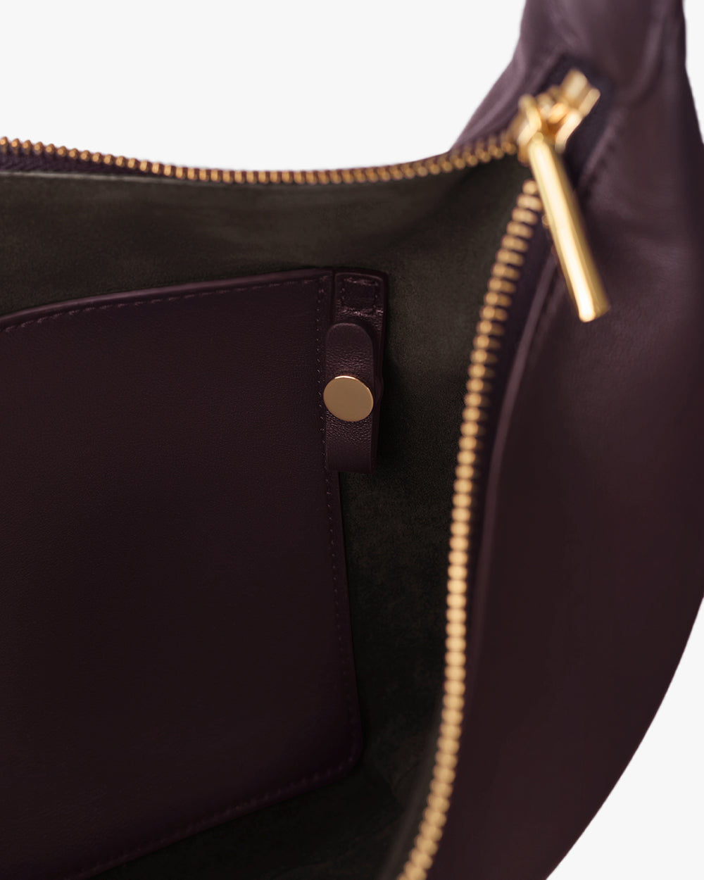 Close up of bag interior.