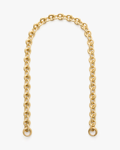 Chain strap with round links.