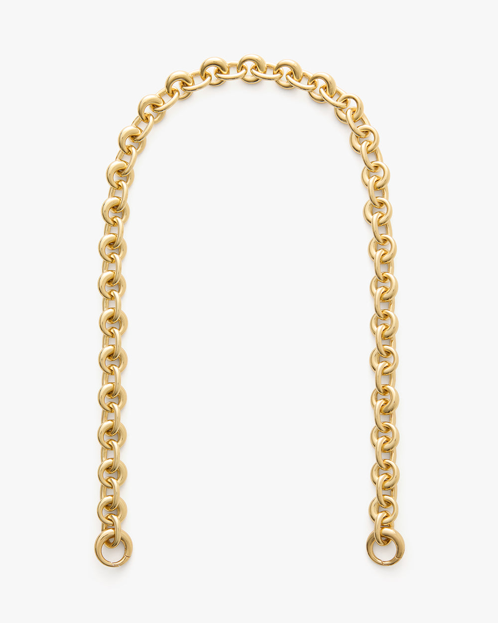 Chain strap with round links.