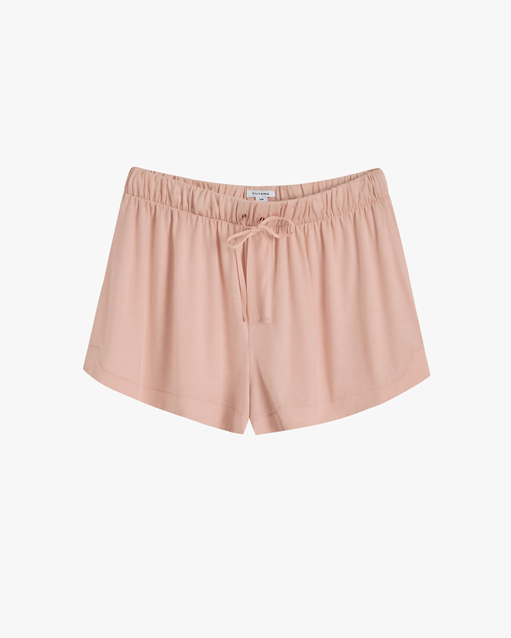 Shorts with elastic waistband and front tie detail.