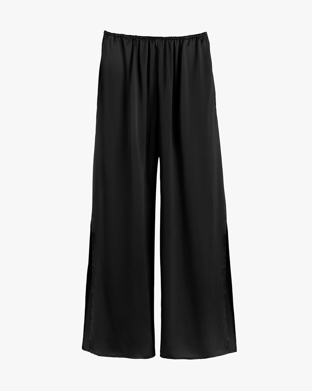 Pair of wide-legged pants with elastic waistband