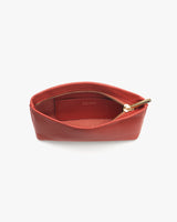 Small zippered pouch with open view from above.