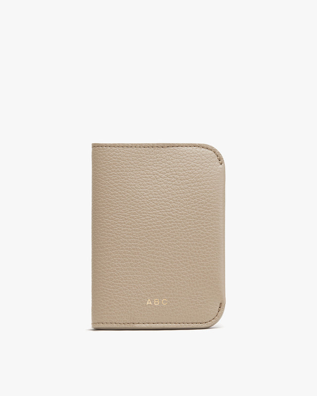 Personalized wallet with monogram initials 'ABC'