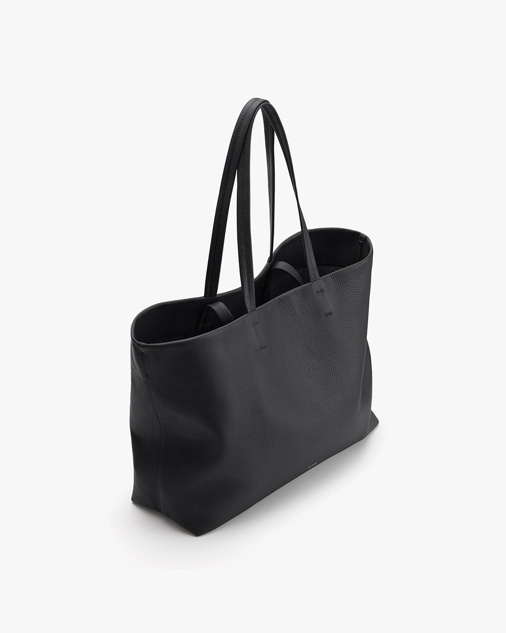 Extra LARGE Leather TOTE Bag With Pockets and ZIPPER / Black Personalised  Laptop Bag 