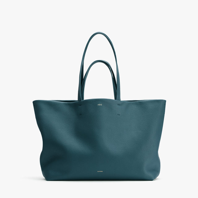 Large tote with double handles on a white background