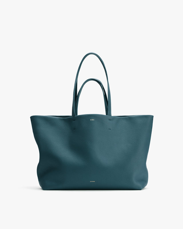 Large tote with double handles on a white background