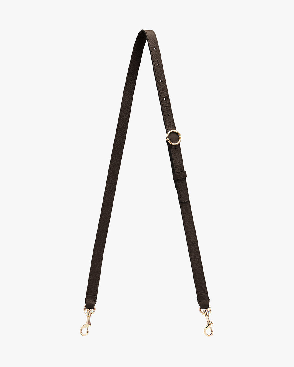 Adjustable strap with metal clasps on both ends.