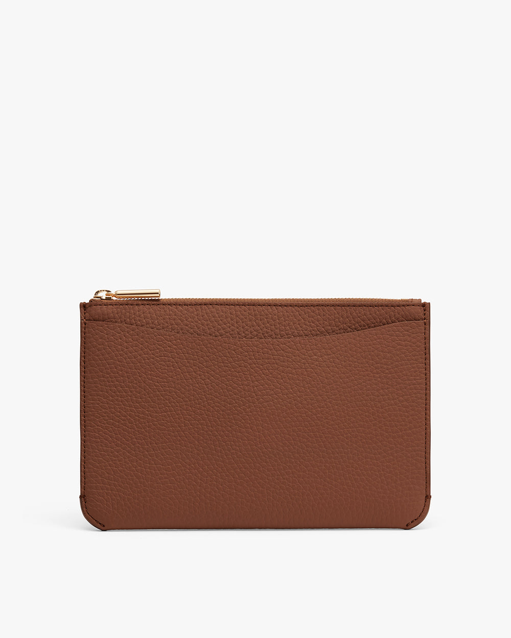 Rectangular zippered pouch with a small exterior pocket.