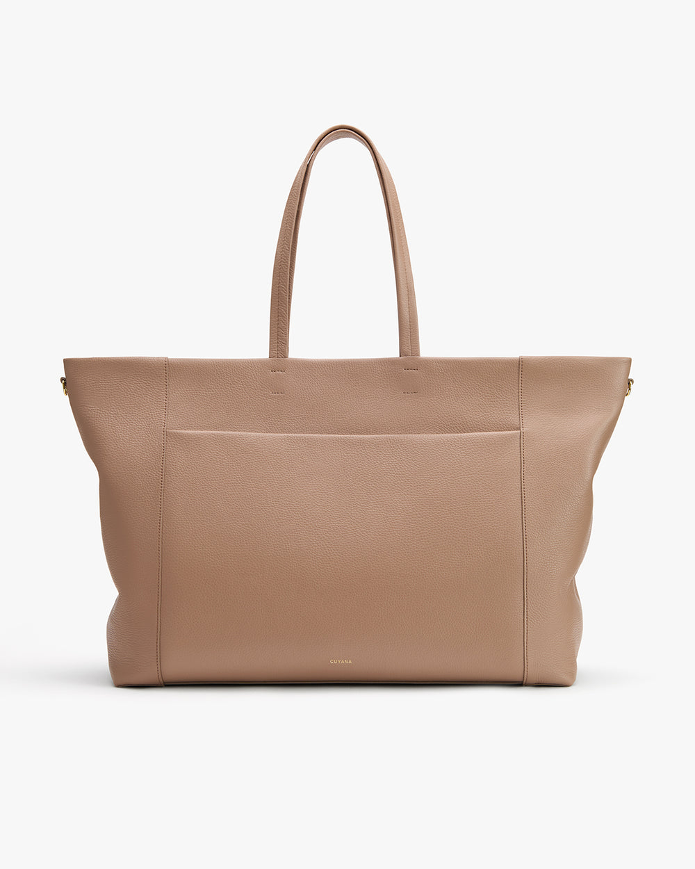 Large tote bag with double handles and front pocket