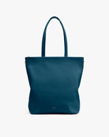 Tote bag with two handles on a plain background.