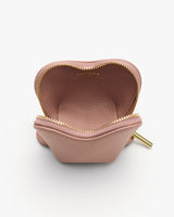 Small open pouch with a zipper and brand name inside.