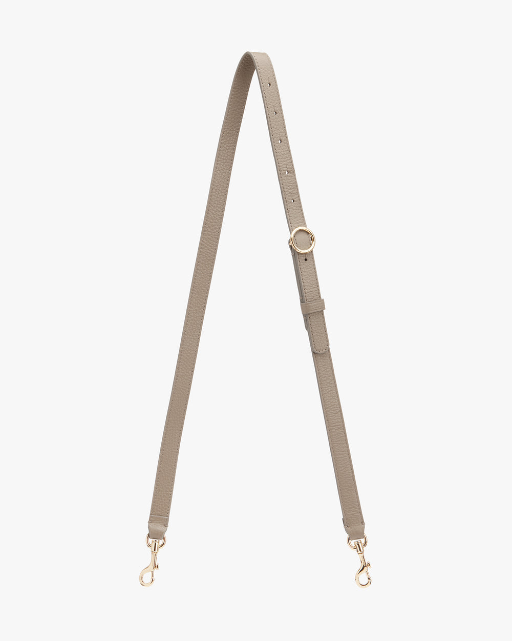 Adjustable bag strap with metal clasps