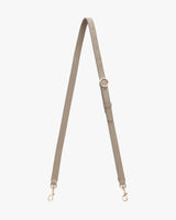 Adjustable bag strap with metal clasps