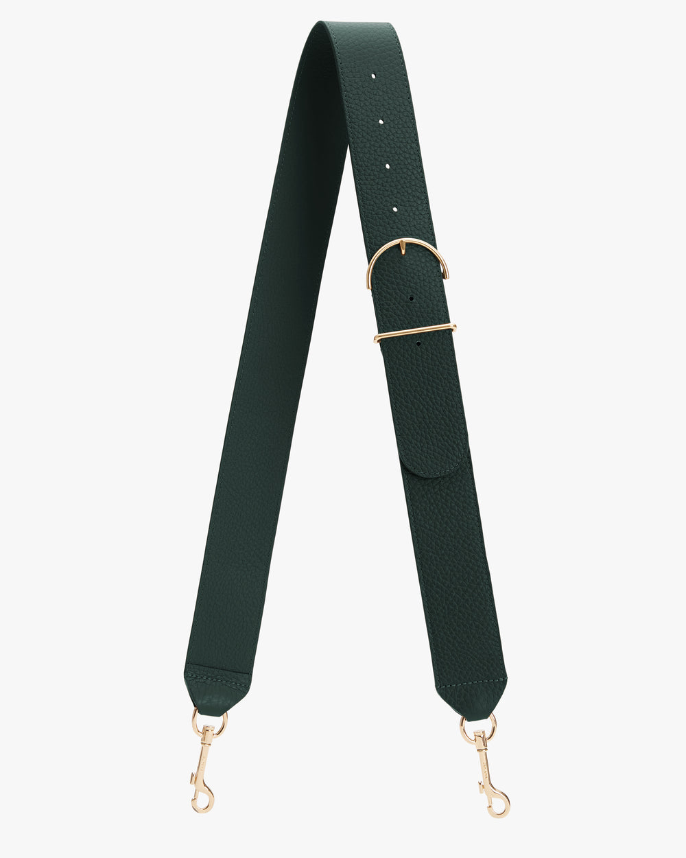 Adjustable bag strap with metal clips on each end.