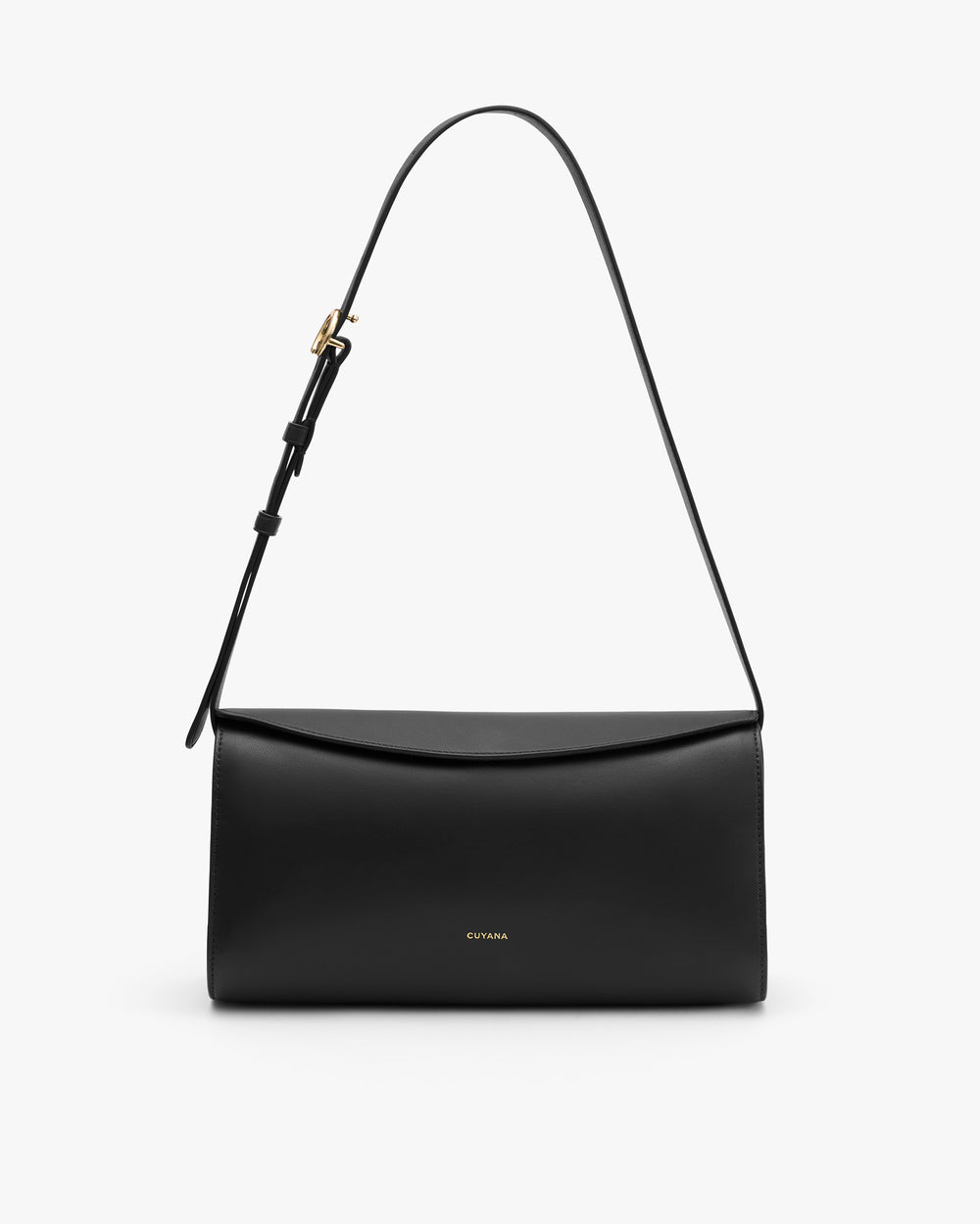 Shoulder bag with long adjustable strap.