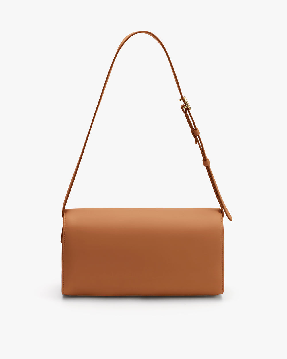 Shoulder bag with a flap and adjustable strap
