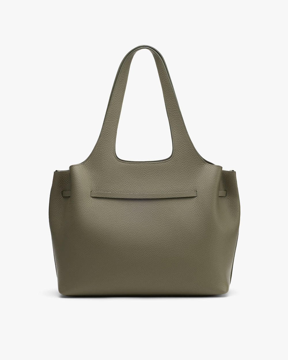 Tote bag with short straps and a front pocket.