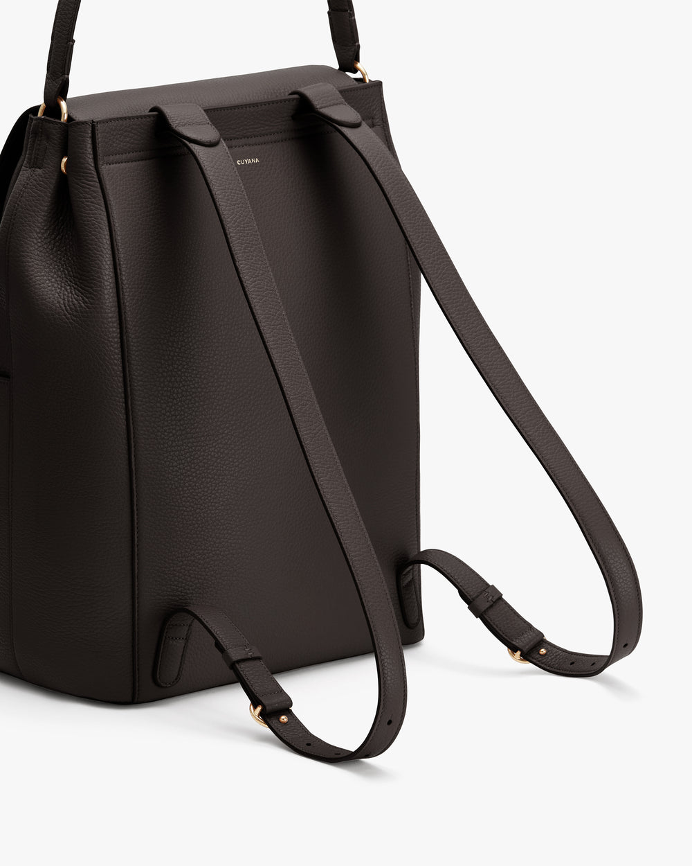 Backpack with adjustable straps and a top handle.