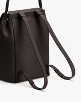 Backpack with adjustable straps and a top handle.