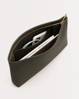 Open handbag with a smartphone and a tablet inside.