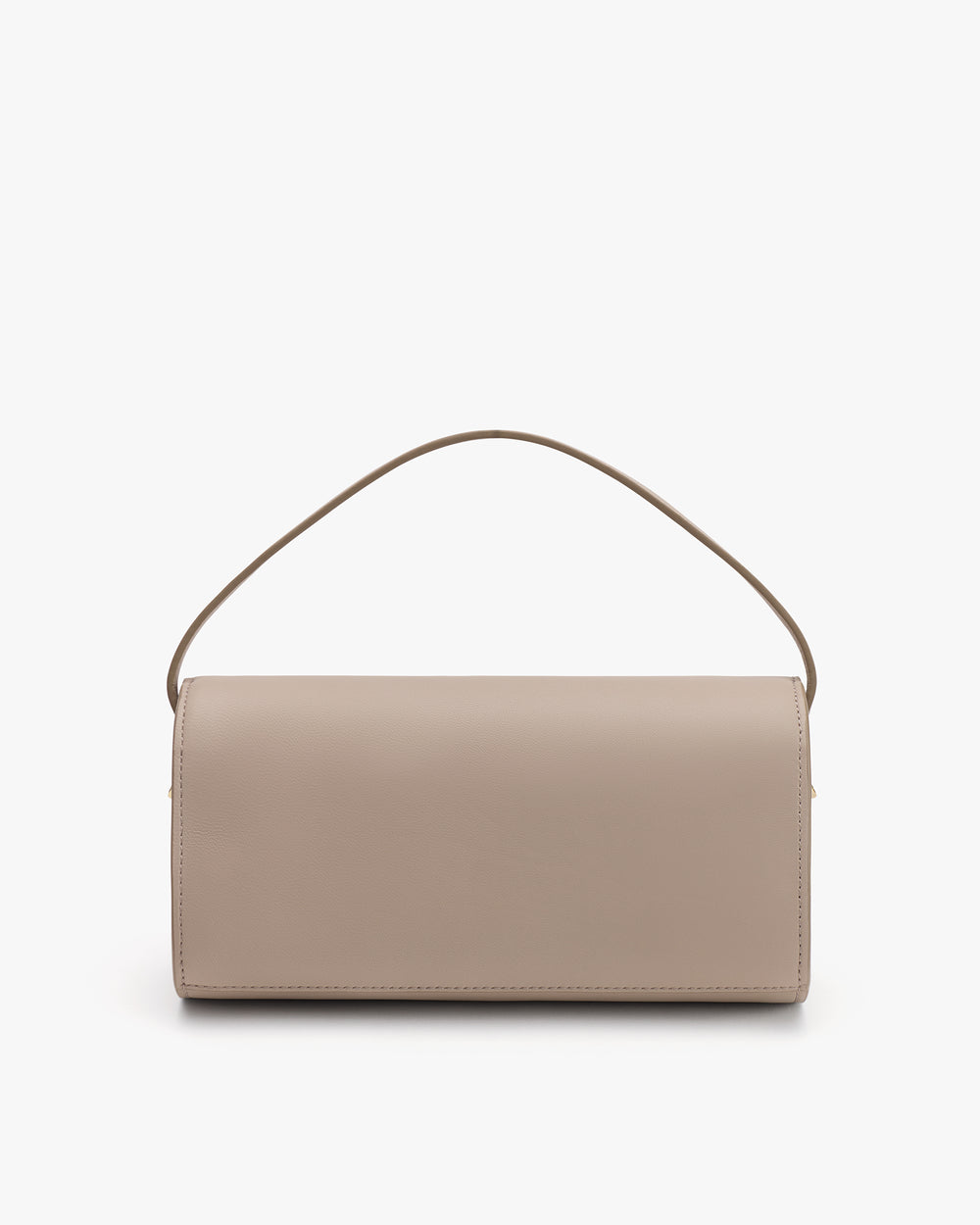 Rectangular handbag with a top handle.