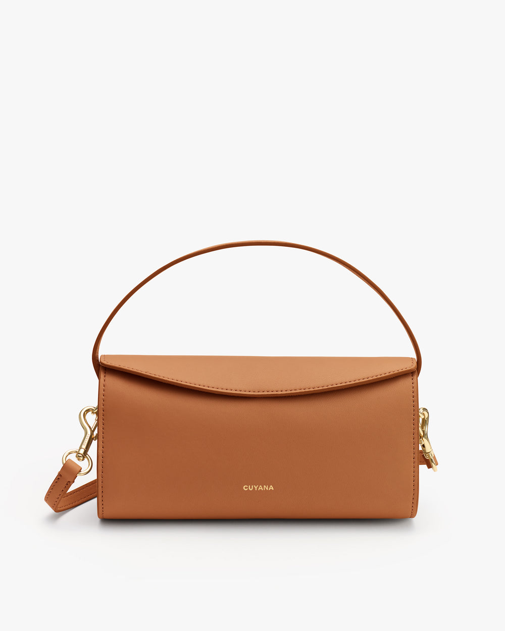 Handbag with a top handle and detachable strap.