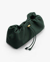Drawstring pouch with a soft, gathered design.