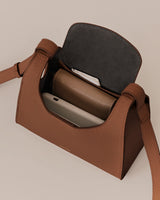 Open handbag showing wallet and smartphone inside
