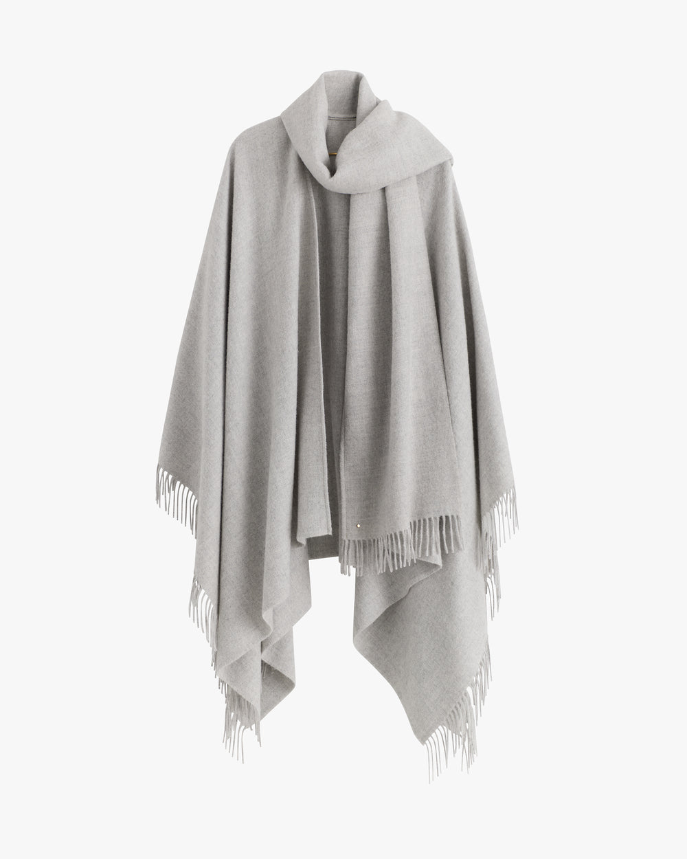 Cape with fringe detail displayed on a plain background.
