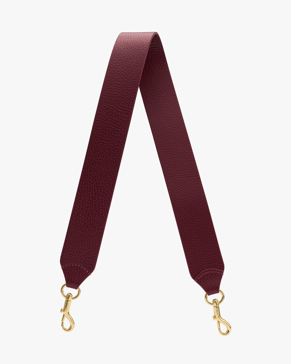 Bag strap with metal clasps on both ends.