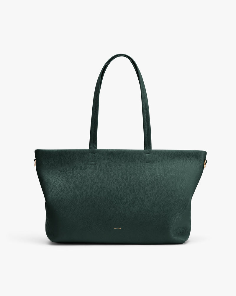 Tote bag with long handles and minimal design.