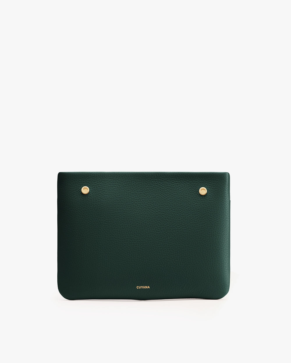 Rectangular clutch with small gold studs.