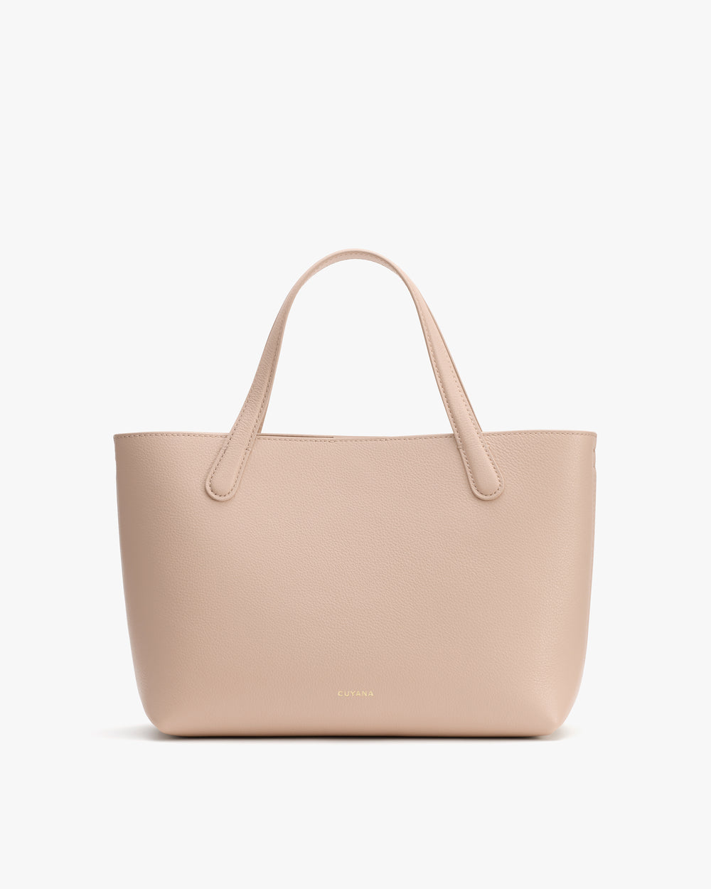 Handbag with two handles and minimal design