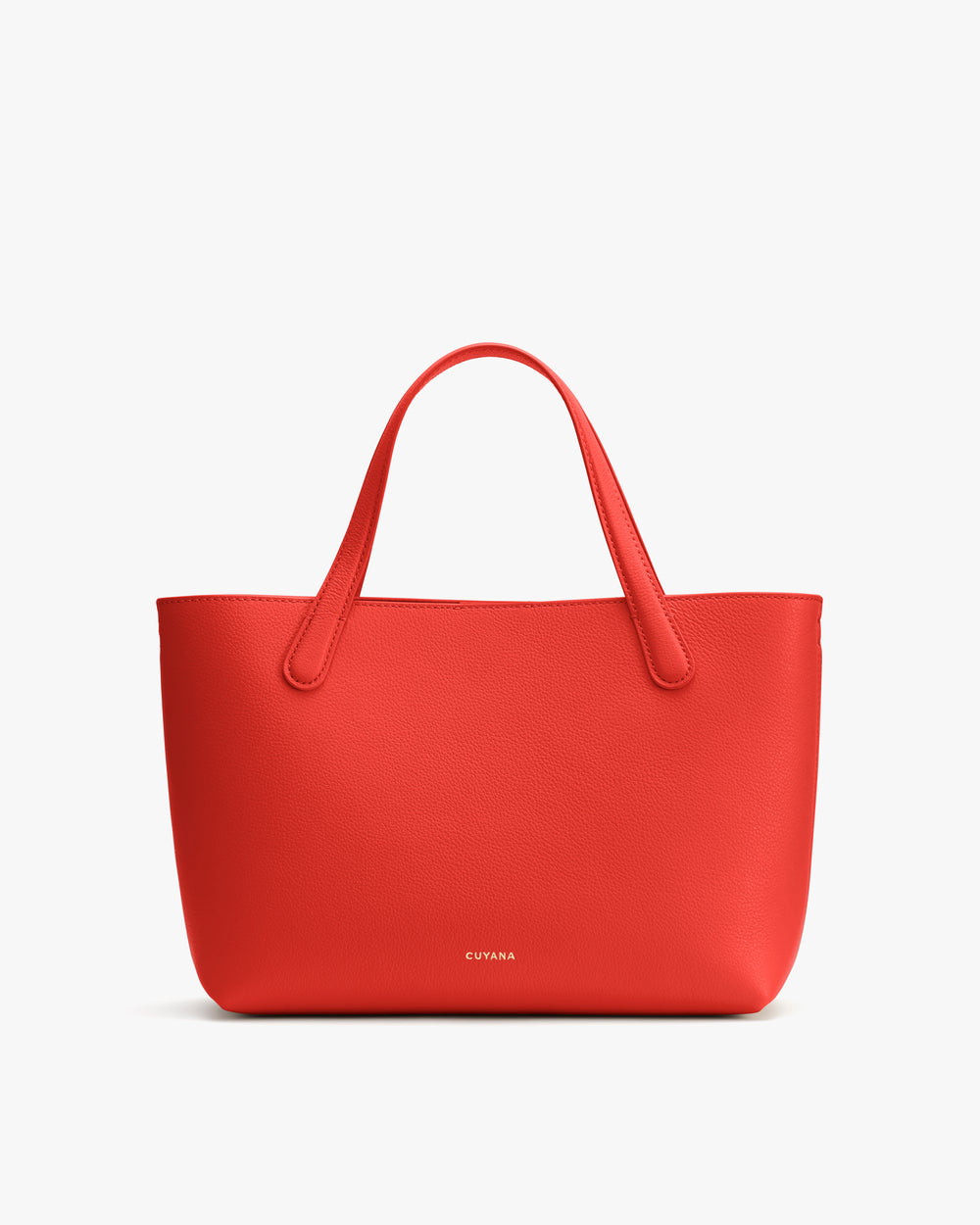Simple tote bag with two handles on a plain background