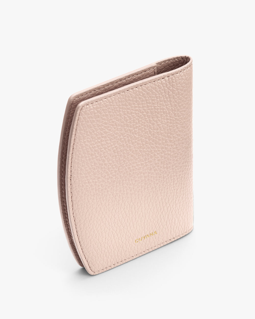 Pebbled texture wallet standing upright