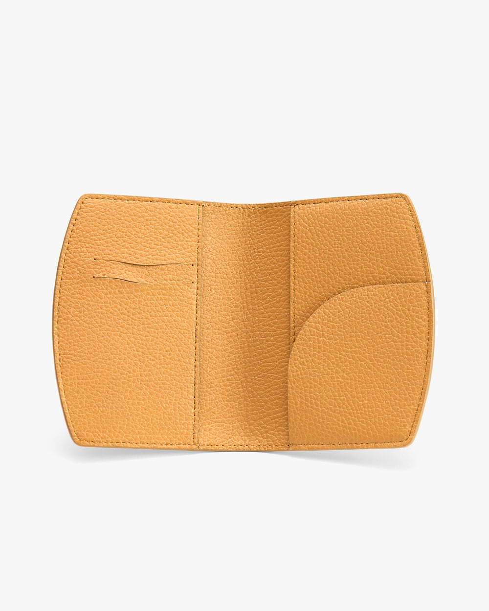 Open wallet with card slots and a pocket.