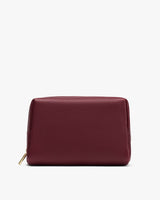 Rectangular pouch with zip closure, pebbled texture