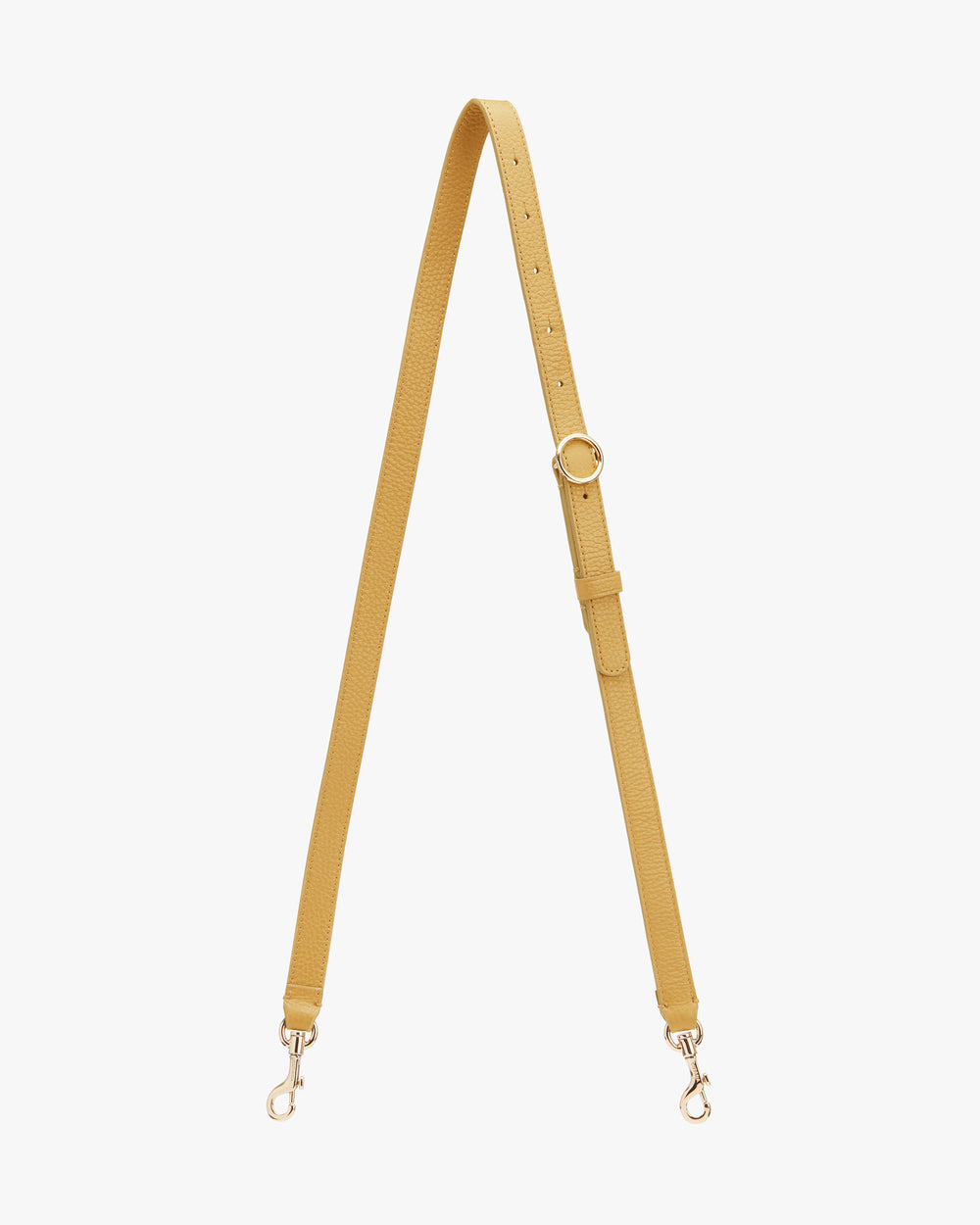 Adjustable bag strap with clasps on each end.