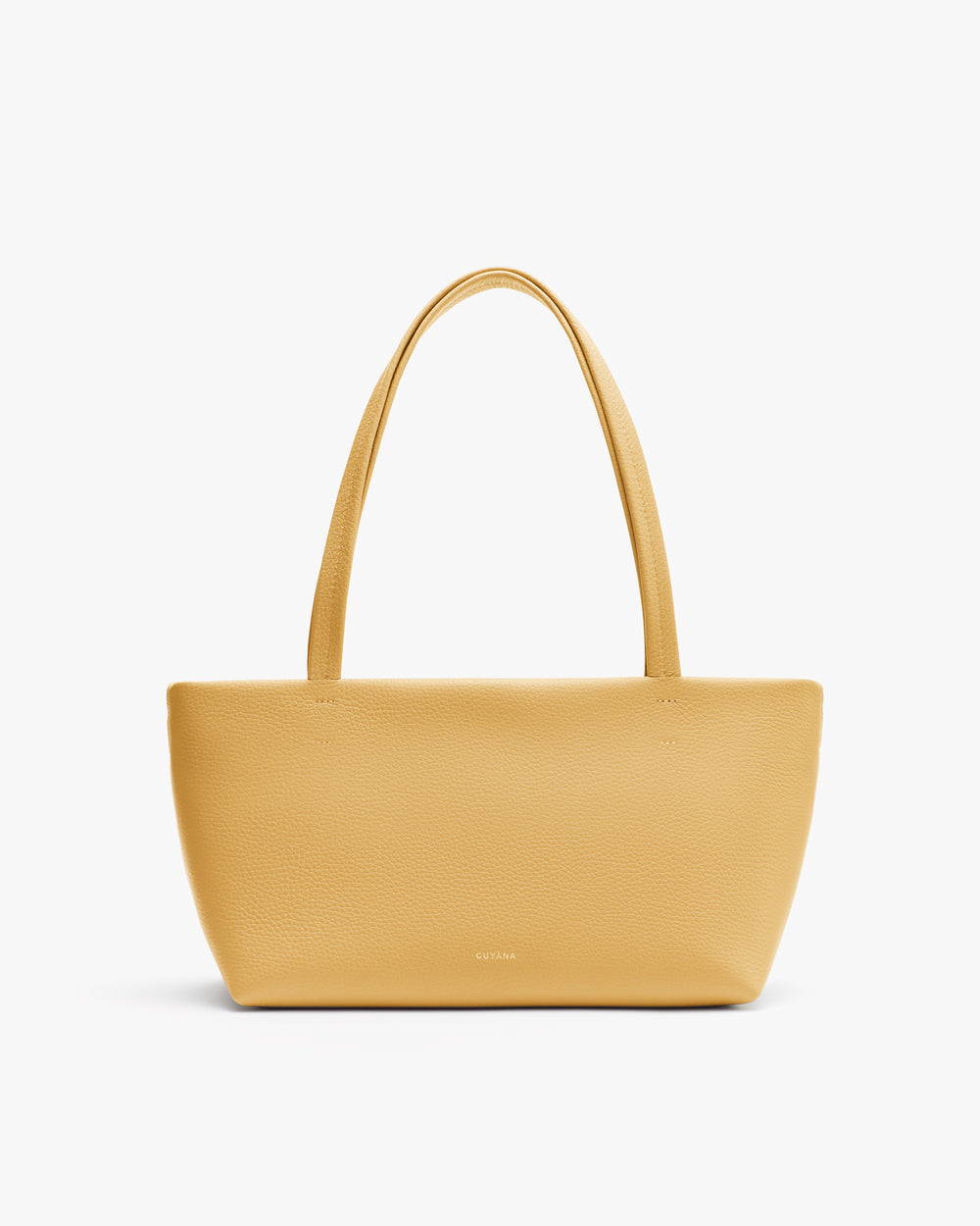 Tote bag with a textured design and two handles.