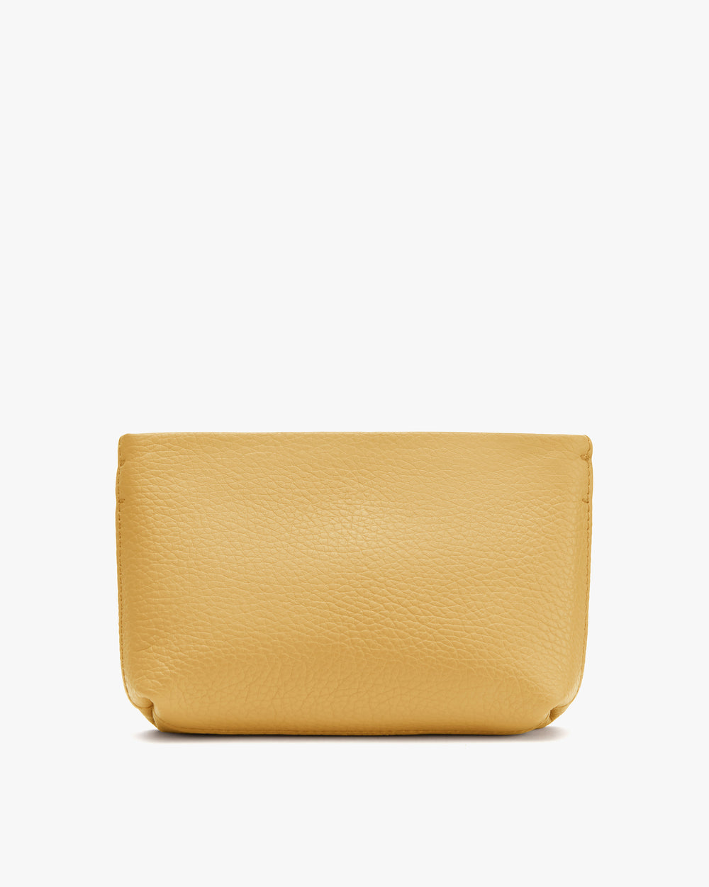 Rectangular textured leather pouch with a simple design.