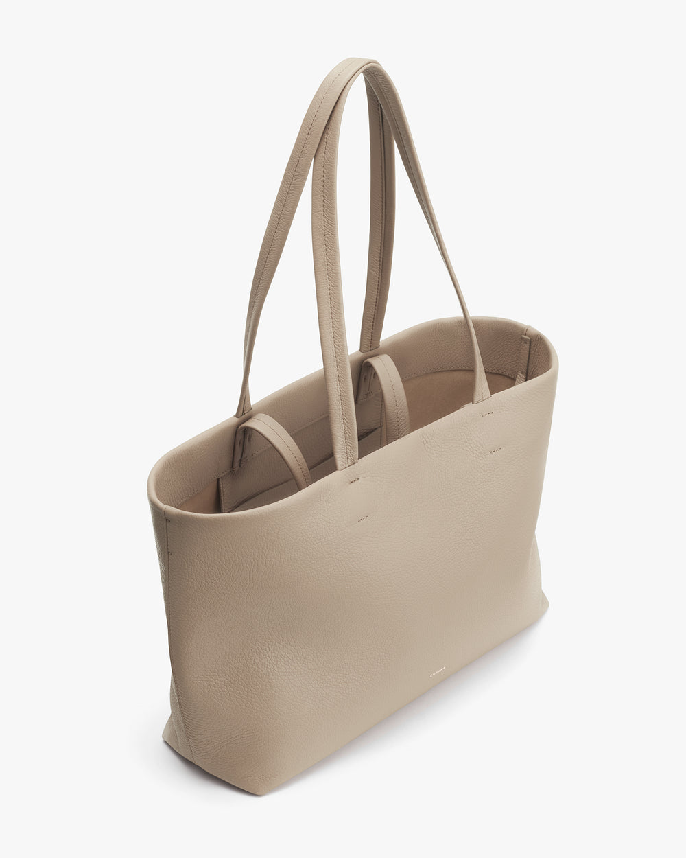 Tote bag with dual shoulder straps and open top design.