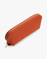 Rectangular pouch with a zipper closure.