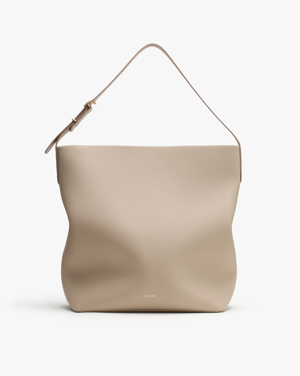 Shoulder bag with a single strap and minimalist design.