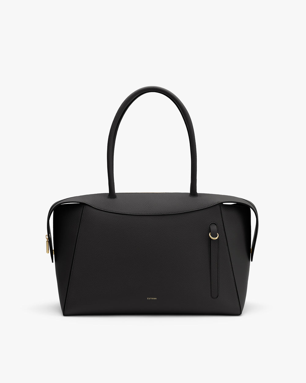 Handbag with two handles and minimal design.