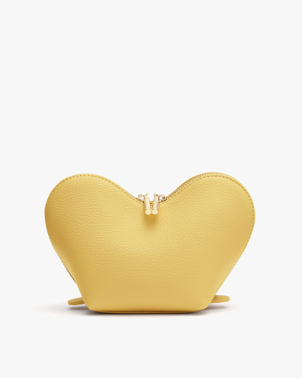 Heart-shaped zippered pouch handbag