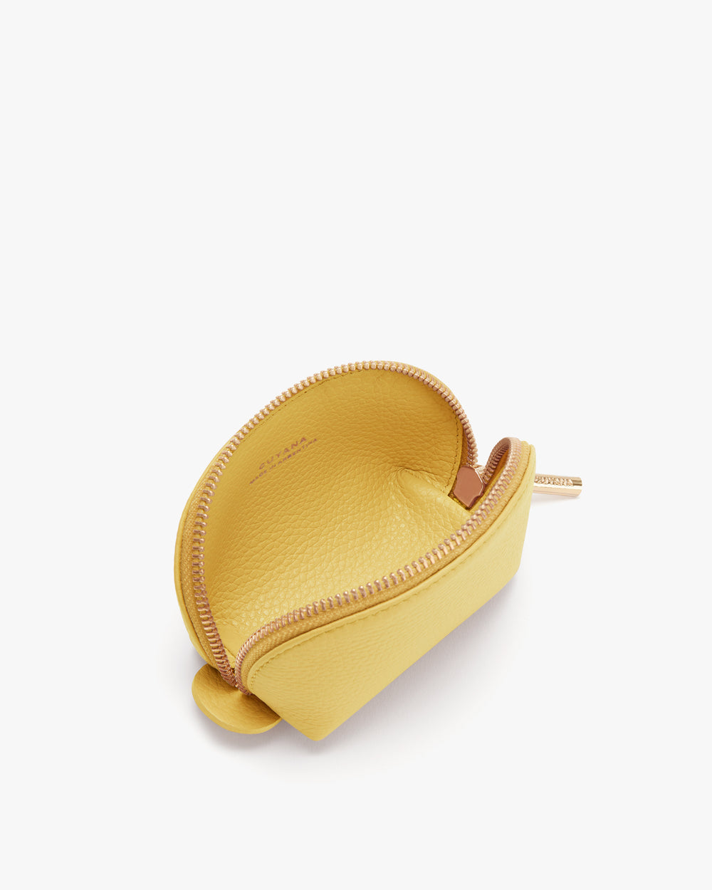 Small zippered pouch with open top view.