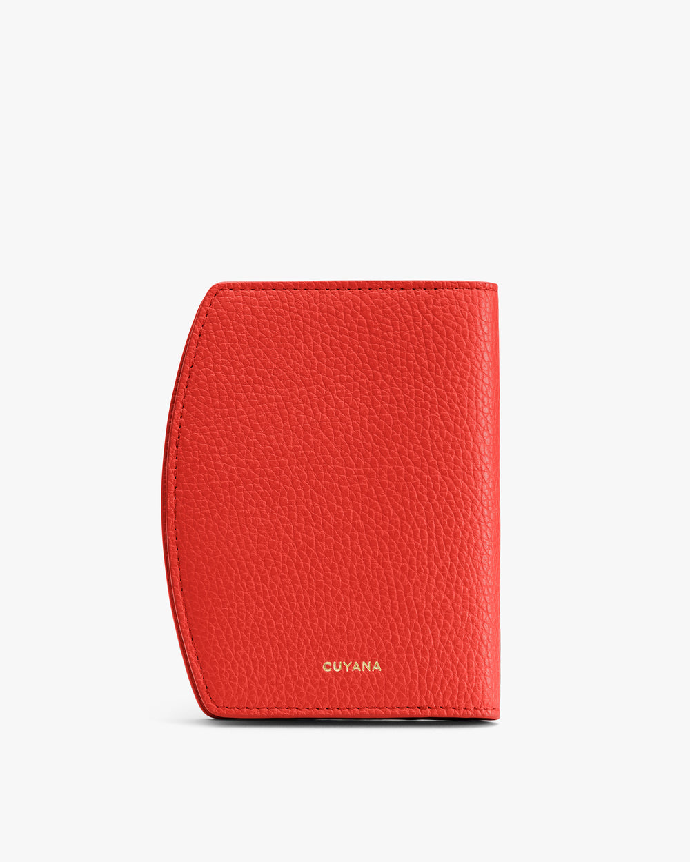 Wallet standing upright on a plain background.