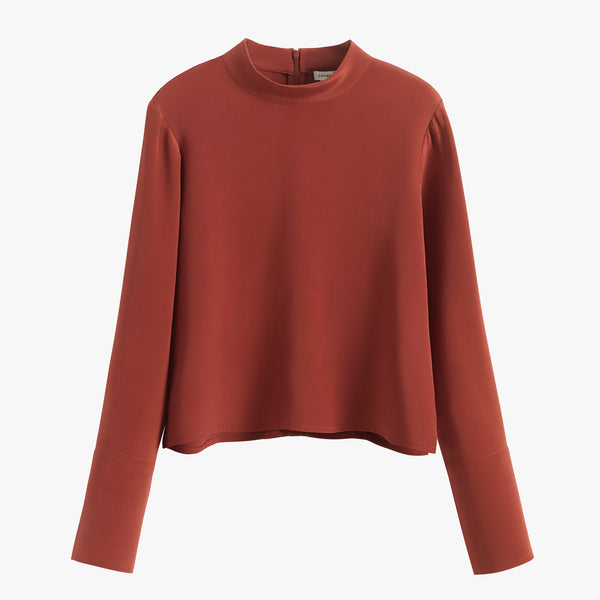 Silk Mock Neck Top – Cuyana
