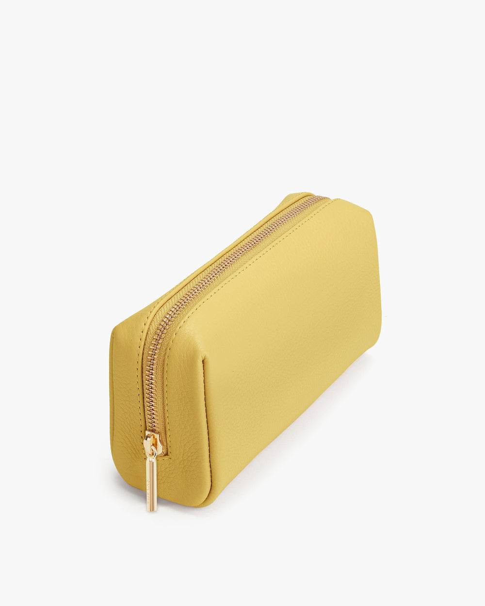 Rectangular pouch with a zipper on top.