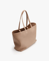 Tote bag with two handles and open top.